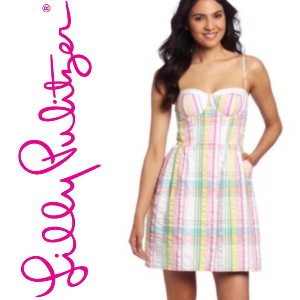 LILLY PULITZER GEORGIE SUMMER PLAID DRESS